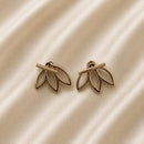 ✨Golden Leaf Stud Earrings for Women – Elegant Minimalist Statement Jewelry | Refined Everyday & Occasion Wear