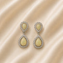 🌟Elegant Teardrop Opal Drop Earrings for Women – Crystal-Embellished Dangle Earrings | Sophisticated Party & Occasion Jewelry