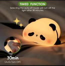 🌟Cute Panda Silicone LED Night Light – USB Rechargeable Touch Control Night Lamp for Kids, Baby Nursery & Bedroom | Soft Warm Glow Gift