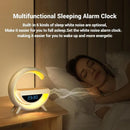 Smart G-Shaped LED Lamp with 15W Wireless Charger, Bluetooth Speaker, Digital Alarm Clock & RGB Night Light | Multifunction Bedside Table Lamp for Bedroom, Office & Study